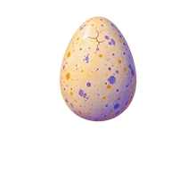The egg glowing, ready to hatch